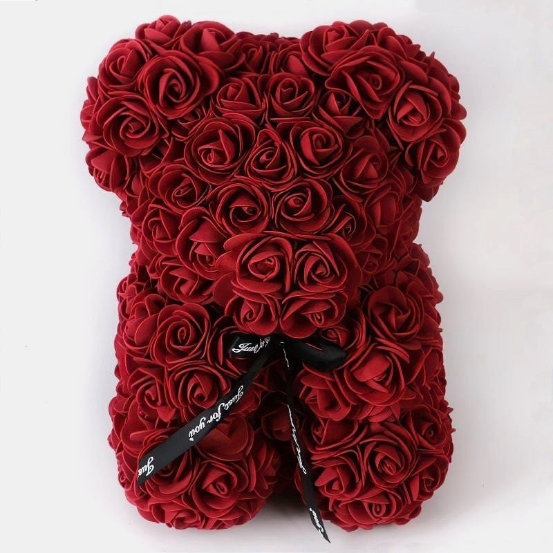 Rose Flower Teddy Bear - Valentines