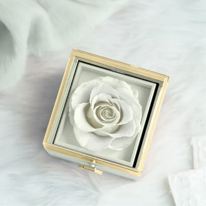 Eternal Rose Box With Engraved Hearts Necklace - Valentines