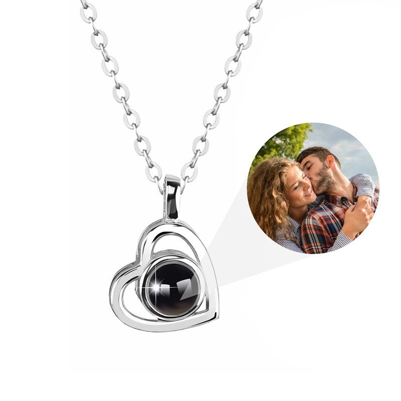 Personalized Photo Projection Necklace - Valentines