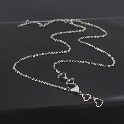 Stainless Steel Cute Hearts Necklace - Valentines